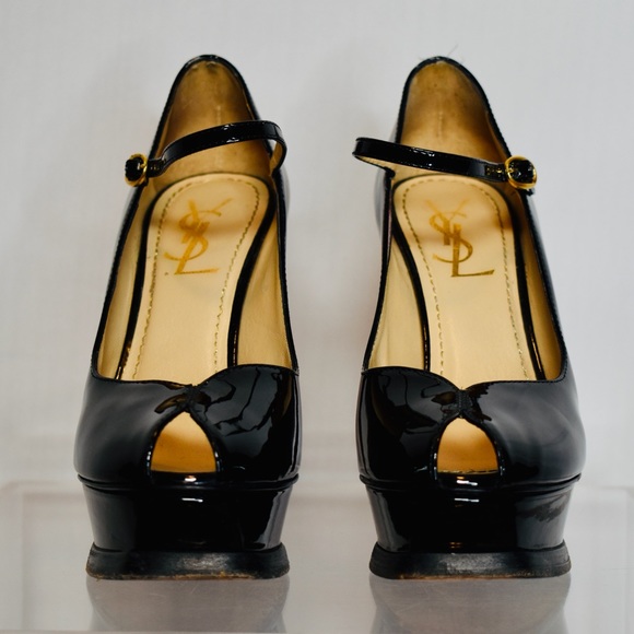 Yves Saint Laurent Black CROC EMBOSSED TRIBUTES - Picture 2 of 7